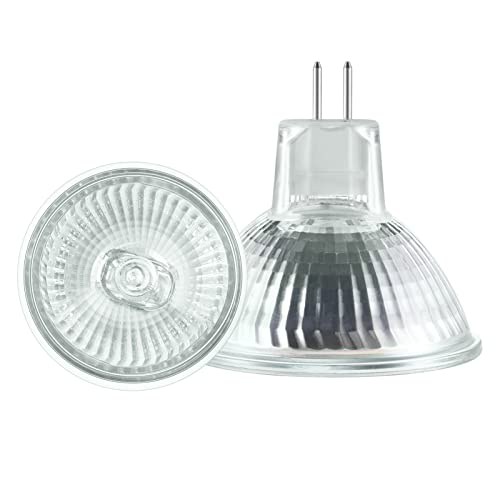 Xbocmy Mr16 Halogen Light Bulbs, 6 Pack 50W 12V Gu5.3 Bi-Pin Base, Dimmable Spotlights With Glass Cover For Living Rooms, Landscape, Track Lights, Desk Lamps, Fiber Optics #TOP4