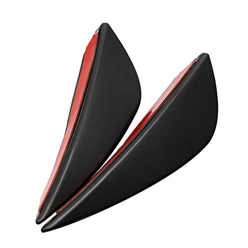 Yorten 4 unidades/conjunto de fibra de carbono preta encaixe pára-choques dianteiro divisor de lábio