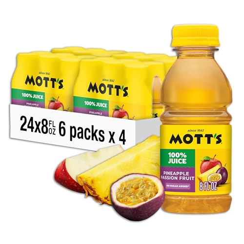 Mott’s 100% Pineapple Passion Fruit Juice Blend, 8 fl oz
