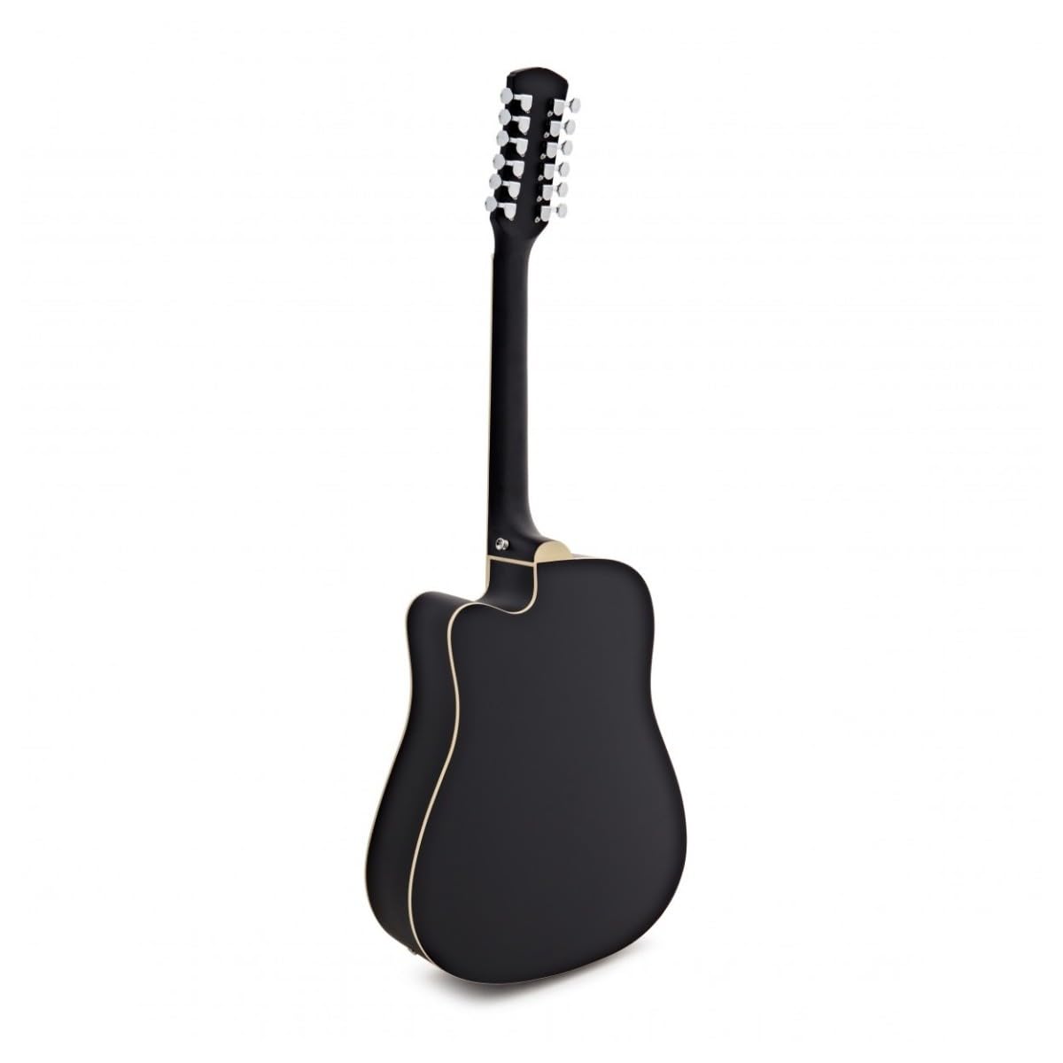 Dreadnought 12-saitige Akustikgitarre von Gear4music schwarz