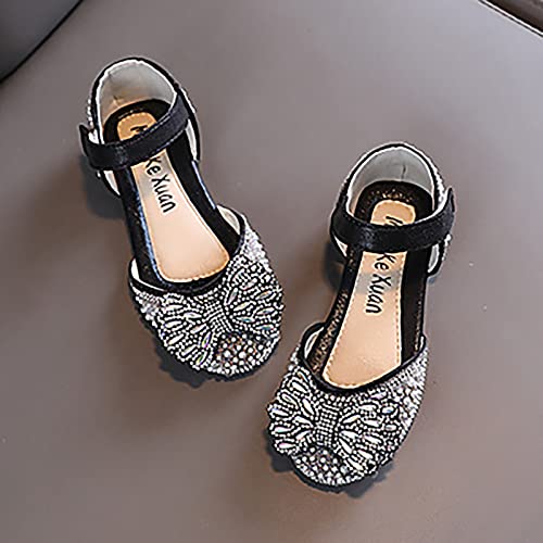 Fashion Spring and Summer Girls Dance Shoes Princess Dress Performance Shoes Pearl Rhinestone Bow Hook Simple4
