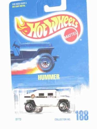 #188 Hummer White Police Hot Wheels 1:64 miniatura 1