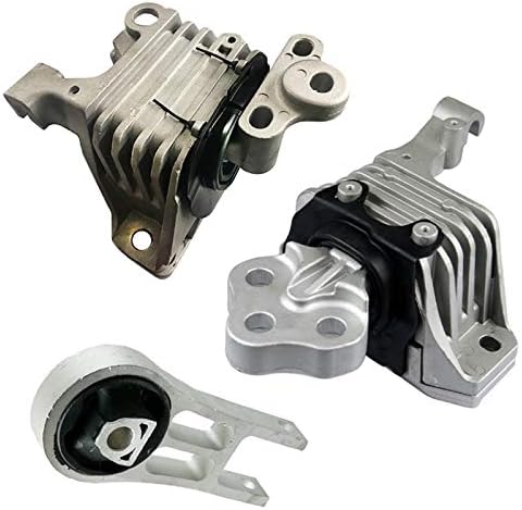 K2916 Engine Motor Mount & Transmission Mount Set 3pc Compatible with Fits 2015-2017 Chrysler 200 3.6L/Fits 2014-2019 Jeep Cherokee 3.2L | A5824 A5752 A5825