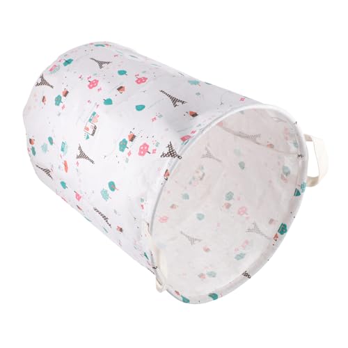 SOIMISS Cesta para Juguetes y Ropa Sucia Plegable Asas Dobles Lino y Algodón Forro PE Portátil y Fácil de Almacenar para Dormitorio y Lavadero