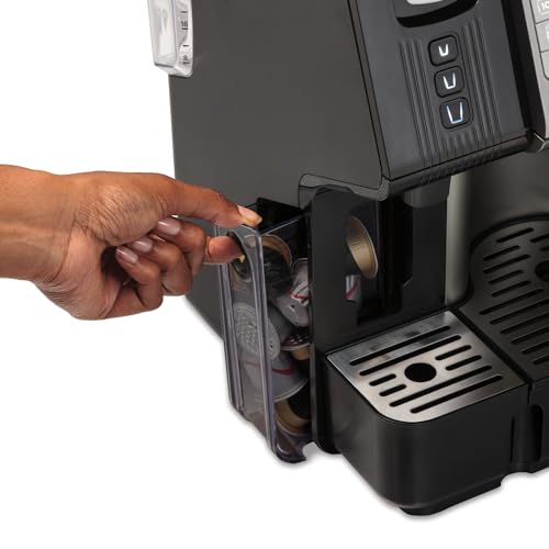 Image of Hamilton Beach FlexBrew Trio 2-Way Coffee Maker, Compatible with K-Cup Pods or Grounds, Combo, Single Serve & Espresso Machine with 19 Bar Pump, 56 oz. Removable Reservoir, Black