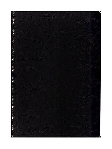 Clairefontaine Classic Wirebound Notebooks 8 1/4 in. x 11 3/4 in. ruled with margin, black cover 50 sheets