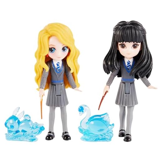 HARRY POTTER - WIZARDING WORLD - FIGURAS HARRY POTTER MAGICAL MINIS PATRONUS - Harry Potter Friendship Set: 2 Muñecos Luna Lovegood y Cho Chang, 2 Criaturas - 6063831 - Juguetes Niños 5 Años +