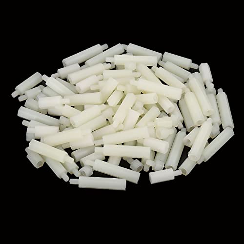 PATIKIL M4 Standoff Screws 180 Pack Nylon Hex PCB Standoffs Nuts for