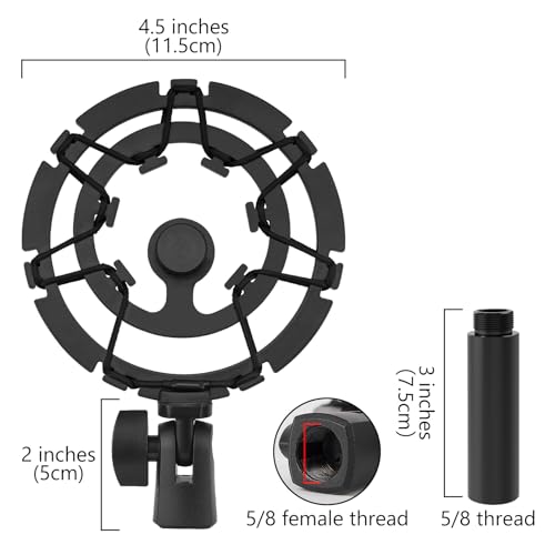 Geekria for Creators Microphone Shock Mount Compatible with Razer Seiren X, V3, V3 Mini, V2 Pro, V2 X, Elite - Image 2