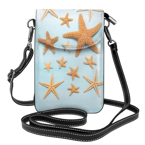 LIXLZH Bolso cruzado pequeño con estampado marítimo de verano en 3D, correa de hombro ajustable para mujer, mini monedero para teléfono celular, negro, talla única, Negro, One Size