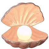 IMIKEYA Shell Pearl Light LED Accent Lamp Portable Night Light Pearl in Shell Desktop Ornament Home...