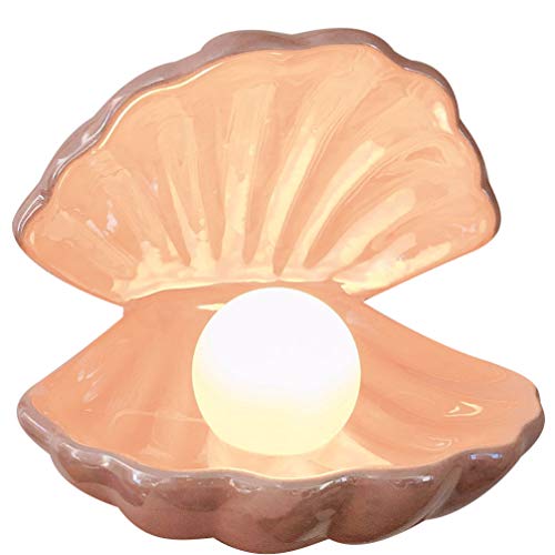 IMIKEYA Shell Light LED Seashells Mood Lamp Portable Night Light in Shell Desktop Ornament Home Decor for Bedroom Living Room Ocean Beach Decor by IMIKEYA - Used condition - US$25.09