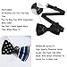 WUXEKZO Men's Boys Fashion American Thin Blue Line Flag Pre-Tied Bow Ties, Adjustable Neck Band Creative Bow Ties for Holiday Party, New Year, Suit