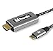Produktbild Tuwejia USB C auf HDMI Kabel (4K@60Hz) USB Typ-C zu HDMI Kabel mit LED-Unterlicht-Indikator [Thunderbolt 3 kompatibel] für MacBook Pro/Air 2019/2018, Huawei P20