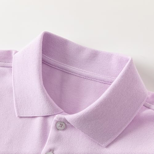 Image of DAVE&BELLA Girls Short Sleeve Golf Polo Shirts Quick Dry Athletic Tops Tennis Shirts Girl School Uniform Tops for Aged 1-8