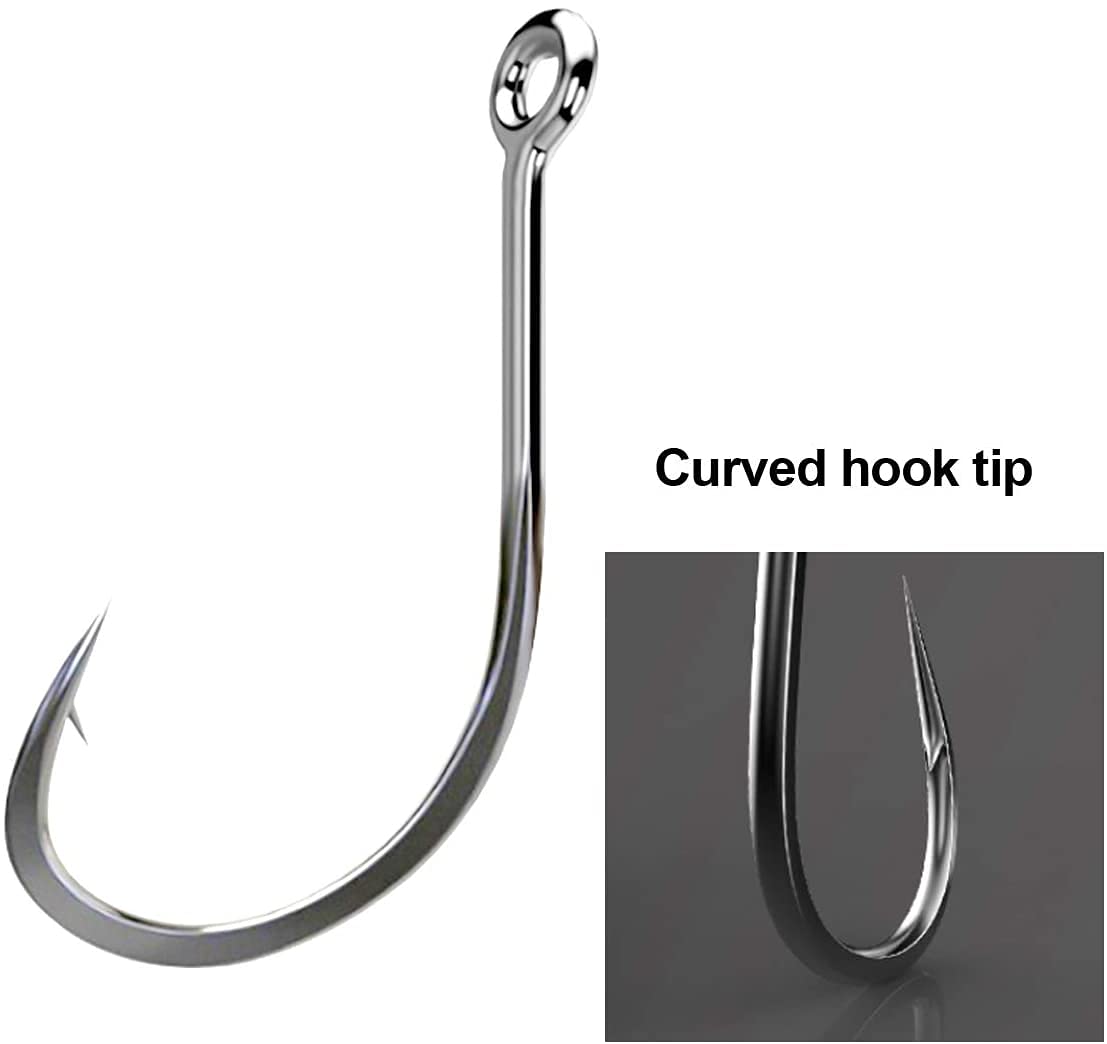 60 Pezzi Anelli Spezzati Da Pesca In Acciaio Inox - Terminale Appiattito A Doppio Anello - Portata 37kg (6#) - Per Acqua Dolce E Salata - 2