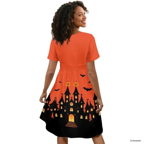 Image of Women's Summer Dresses Short Sleeve Formal Dresses with Pockets | Lightweight Quick‑Dry Soft Comfortable 2026 Fashion Dresses Loose Plus‑Size High‑Waisted