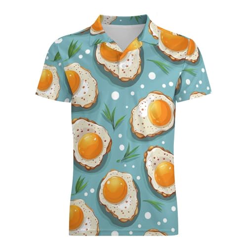 Boys' Classic Polo Shirts Short Sleeve Moisture-Wicking Golf & Tennis Shirts for Youth Teens Cute Fried Egg4