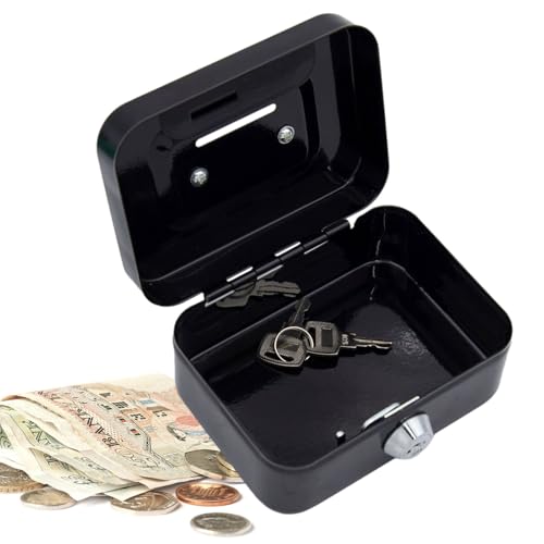 Mini caja fuerte de seguridad con llave portátil para guardar monedas 7