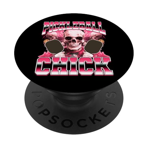Pickleball Chick Pickleball Player Style années 90 PopSockets PopGrip Adhésif