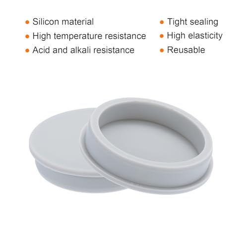 Image of MECCANIXITY High Temp Silicone Plug Mount Dia 78.6mm /3.09 Inch T Shaped Rubber Stopper Hole Plugs for Powder Coating Plating Waterproof Sealing Plugs Grey Pack of 1(OD 85mm /3.35 Inch), Gray