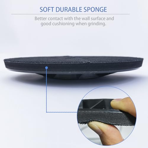 9 Inch Drywall Sanding Pad for Drywall Sander, 8 Holes for Dust Pickup, Replacement Backing Pad Used with Hook and Loop Grinding Polishing Sanding Disc by HTOOLPRO - Image 4