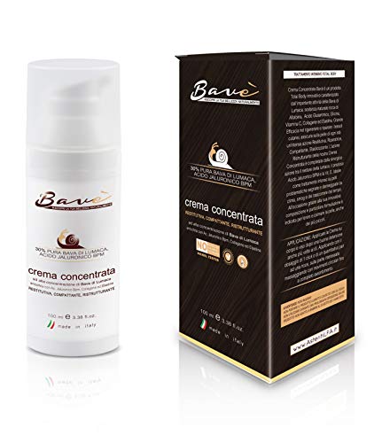 Crema Total Body Concentrata Bava di Lumaca, Acido Ialuronico BPM, Collagene ed Elastina | Azione Restitutiva, Riparatrice, Compattante, Elasticizzante 100 ml | MADE IN ITALY