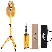 Wig Stand Tripod Adjustable Mannequin Head Stand Tripod Stainless Steel Wig Tripod Stand Wig Head Stand Tripod with Tool Tray