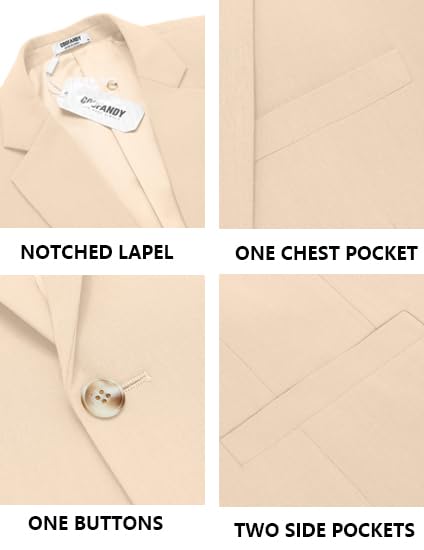 Image of COOFANDY Mens Casual Blazer Slim Fit Suit Jacket One Button Sport Coats | Lightweight Blazer,Real Welt Pocket,Business Casual Wear,Wedding,Prom,Date,Party