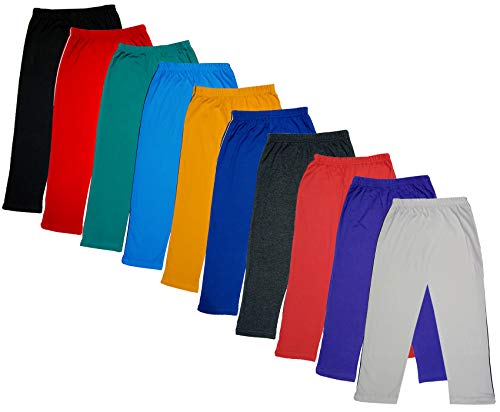 Image of indi weaves Girls Super Soft Cotton Solid Capri Pants Pack of 2