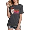 Coffee-Shirt-for-Women-Dunkie-Junkie-T-Shirts-Funny-Letter-Print-Short-Sleeve-Casual-Tee-Tops Coffee Shirt for Women Dunkie Junkie T Shirts Funny Letter Print Short Sleeve Casual Tee Tops