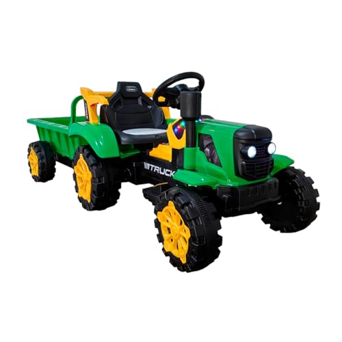 Bang Toys Trator Elétrico com Caçamba 12v Recarregável Verde