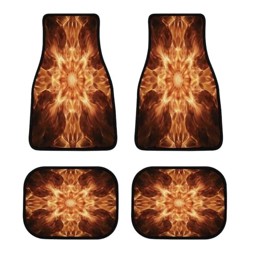 Tapis de sol voiture contre la saleté : Set universel à motif flammes pour SUV