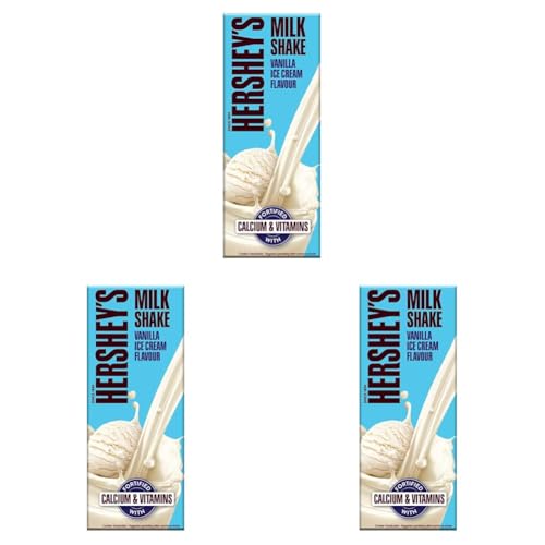Image of HERSHEY'S Vanilla Ice Cream Flavored Liquid Milkshake | Enriched With Calcium | 180Ml - Pack Of 18