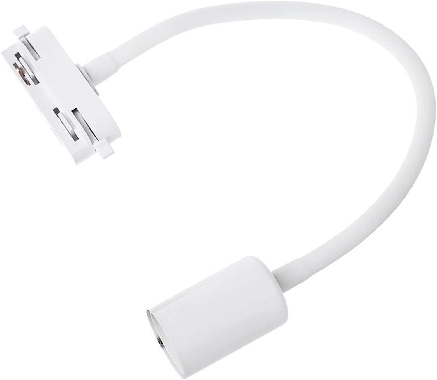 Douille de Remplacement en Plastique pour Lampe, Douille E27 avec Flexible réglable for Plafond et Rail, Noir et Blanc, 20-60 cm(Wit,60cm)