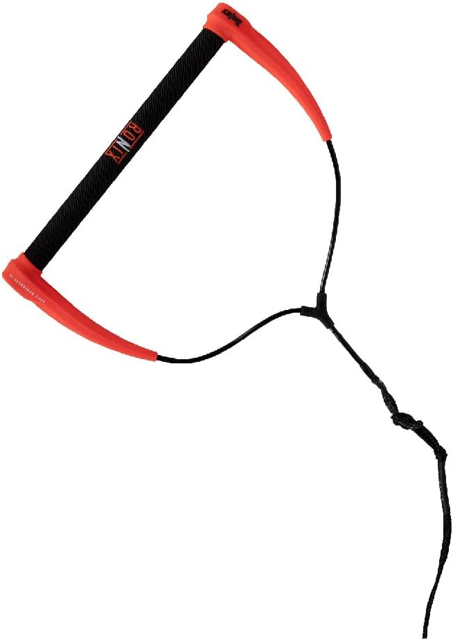 Ronix Envoy Dyneema BarLock Handle, Hide Grip 1.10 in. Diameter, Red/Black