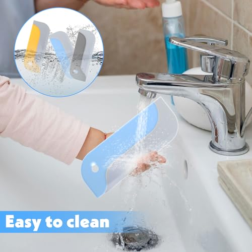 Image of 3 Pcs Sink Squeegee Small Squeegee Mini Window for Home Window Cleaner Kitchen Glass Kitchen Countertops and Sink Dish Scraper for Cleaning Up Dish Residue Auto Windows Grey