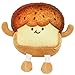 Ubaywey 17cm Plüsch Brot Spielzeug Toastbrot Plüschtier Kreative 3D Toy Kissen Süße Brotkissen Weiche Gefüllte Kuscheltier Geschenk für Geburtstag Weihnachten Sofa Dekoration (17CM, Rote Bohne)