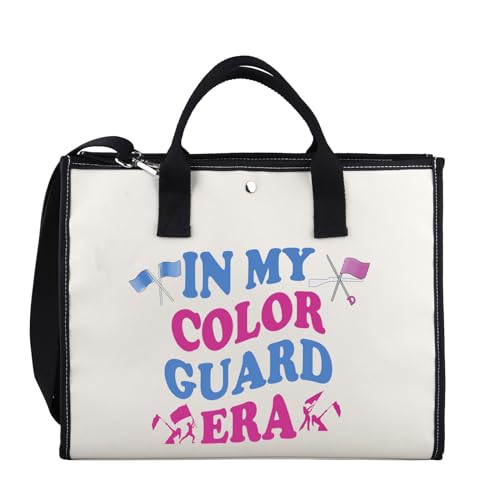 XYANFA Color Guard Tote Bag Flag Girl Gift Senior Color Guard Mom Gift In My Color Guard Era