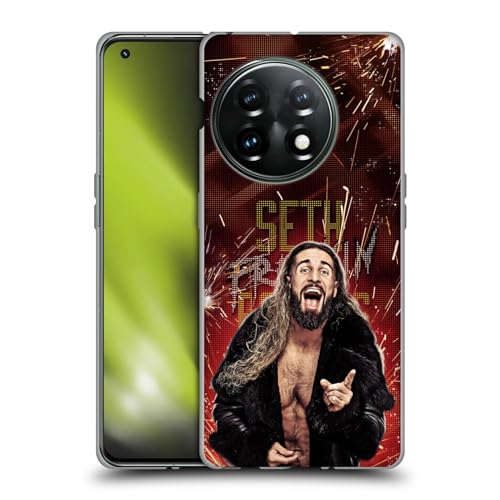 Head Case Designs Officially Licensed WWE LED Seth Rollins Soft Gel Case Compatible with OnePlus 11 5G