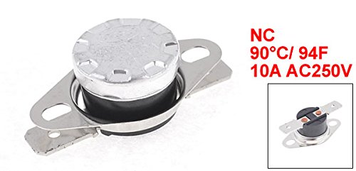 Sourcingmap KSD301 90 Celsius Normally Close Temperature Control Thermostat Switch, Silver - Image 2