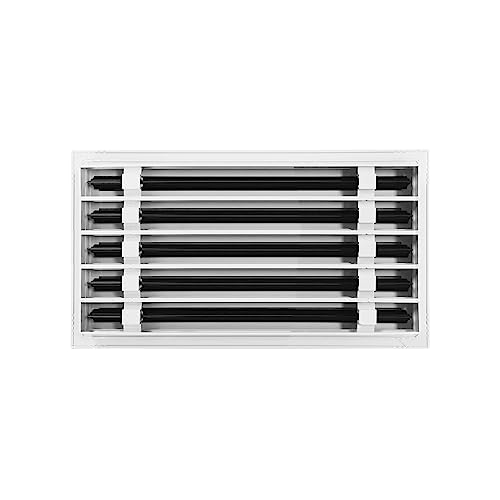 Buildmart - 18X10 Modern Ac Vent Cover - Decorative White Air Vent - Standard Linear Slot Diffuser - Register Grille For Ceiling, Walls & Floors - Texas Buildmart #TOP1
