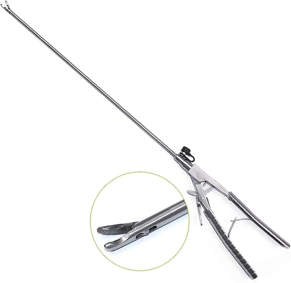 Tijeras de Práctica para Laparoscopia 4 Piezas Simulación de Formación en Laparoscopia, Pinza Pinza Endoscópica Laparo de 5 x 330 mm en Acero Inoxidable para Cirugía Laparoscópica