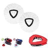 Mop Replacement Heads 2 Pcs & 1 Scrub Brush Combo for Ocedar Easywring 1-Tank System,Microfiber Spin Mop Replacement Head,Machine Washable for Bathroom,Kitchen,Tub and Tile Cleaning