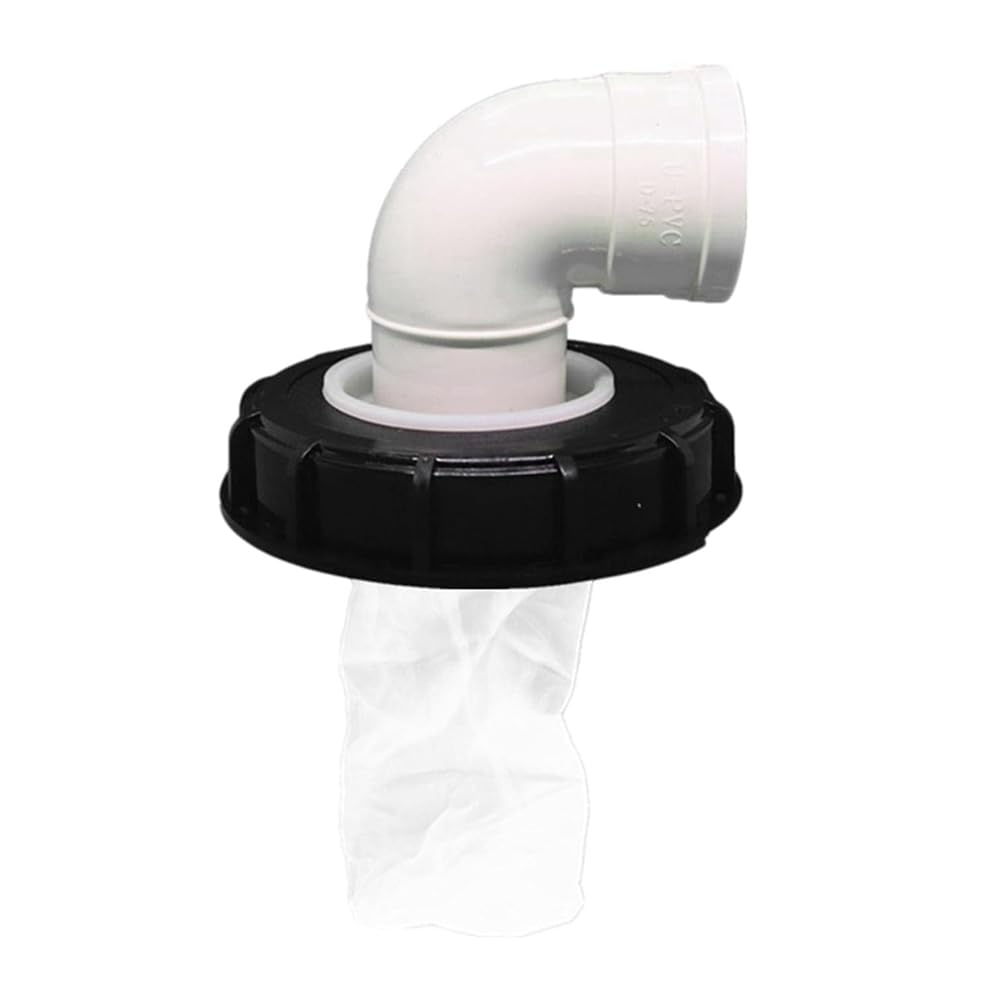 Littimoon IBC Cover Filter 165mm 90° Ton Cover with Nylon Washable IBC Tank Cover Filter to Mount on IBC Container Rainwater Tank