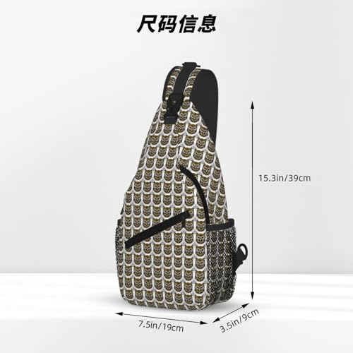 Mochila diagonal ligera de búho para evitar el dolor de espalda 4