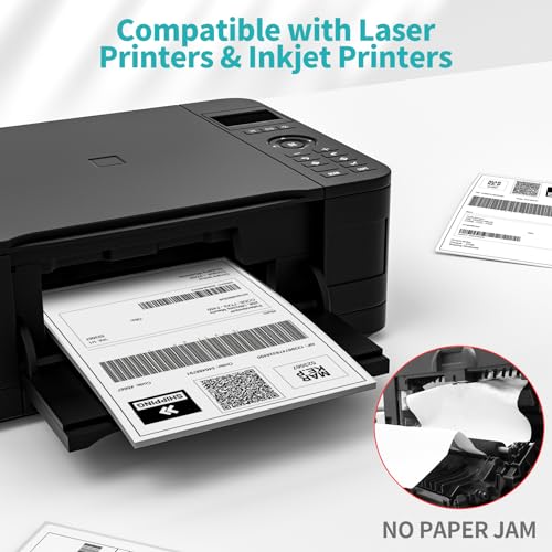 Full Sheet Labels 8.5” x 11” Shipping Address Labels, Printable White Sticker Paper for Laser & Inkjet Printers Self-Adhesive Label [25 Sheets] image 6