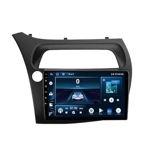 Android 13 2 DIN Car Radio Stereo para Honda Civic Hatchback 2006-2011 9 Pulgadas Autoradio con WiFi GPS Rear View Camera RDS FM BT DVR SWC Ventilador de refrigeración(2+32G)