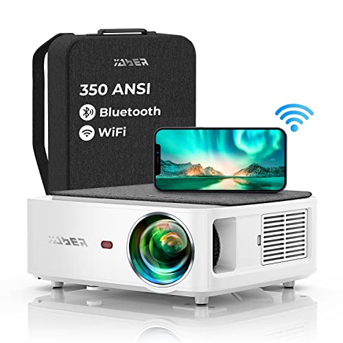 Beamer,【Autofokus/Trapezkorrektur】 1080P Full HD Heimkino Beamer 4K Video Unterstützt, YABER 600 ANSI WiFi6 Bluetooth Beamer LED Projektor 4P/4D Trapezkorrektur Kompatibel mit Smartphone/TV Stick/PS5