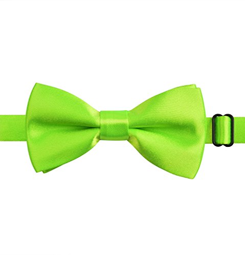 LABEL-CRAVATE Noeud-papillon vert-anis-fluo déjà noué et réglable